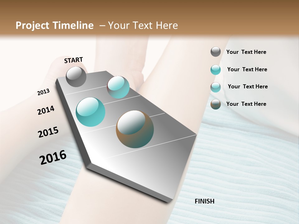 A Detail Image Of A Female Leg Being Massaged. PowerPoint Template