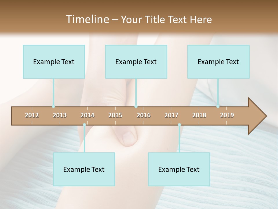 A Detail Image Of A Female Leg Being Massaged. PowerPoint Template