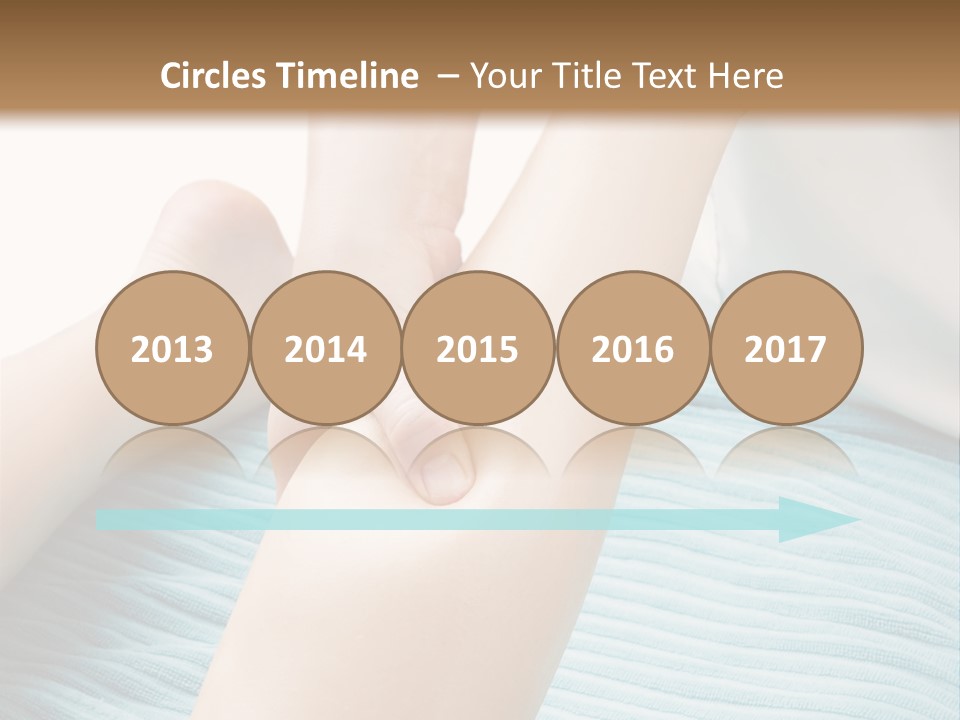 A Detail Image Of A Female Leg Being Massaged. PowerPoint Template