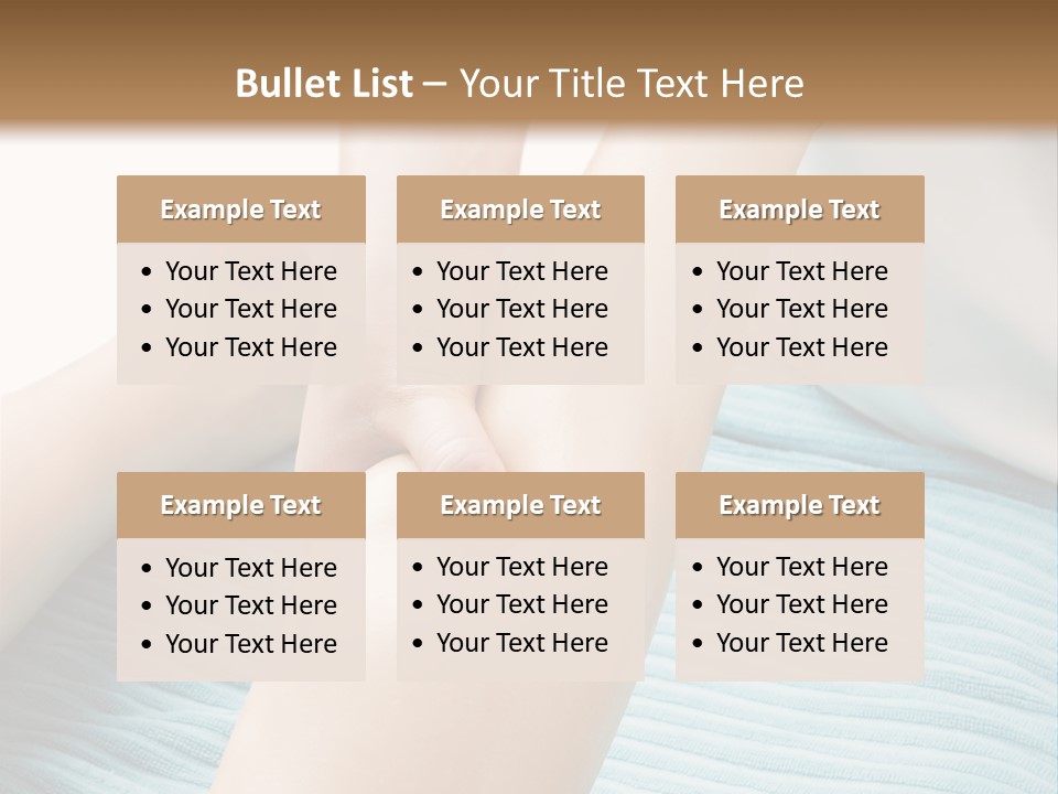 A Detail Image Of A Female Leg Being Massaged. PowerPoint Template