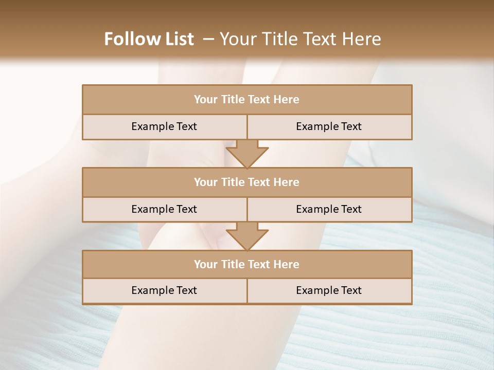 A Detail Image Of A Female Leg Being Massaged. PowerPoint Template