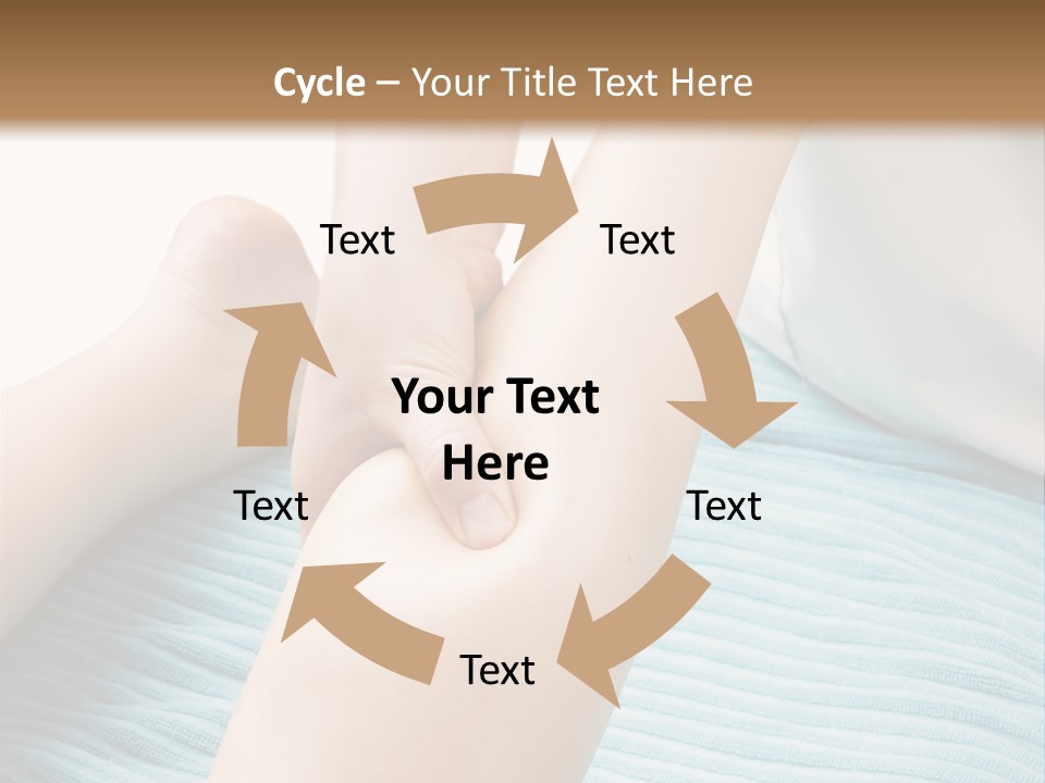 A Detail Image Of A Female Leg Being Massaged. PowerPoint Template