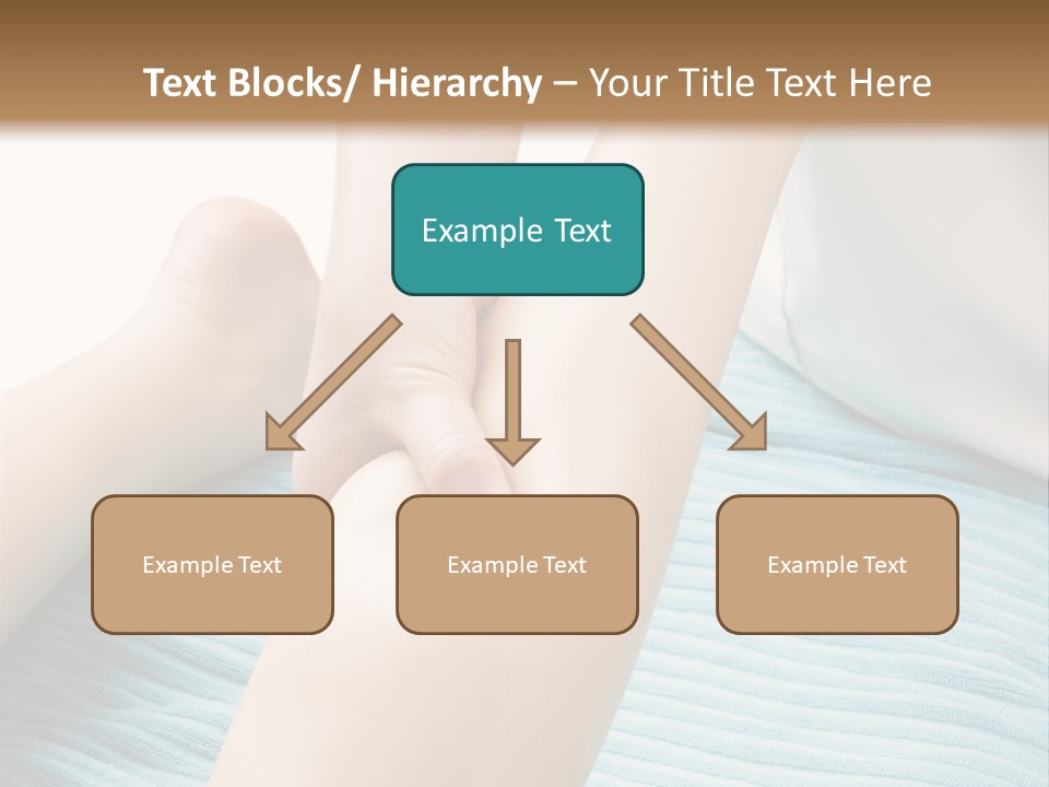 A Detail Image Of A Female Leg Being Massaged. PowerPoint Template