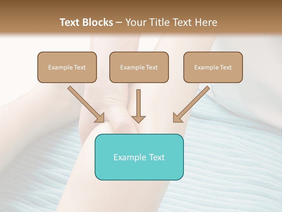 A Detail Image Of A Female Leg Being Massaged. PowerPoint Template