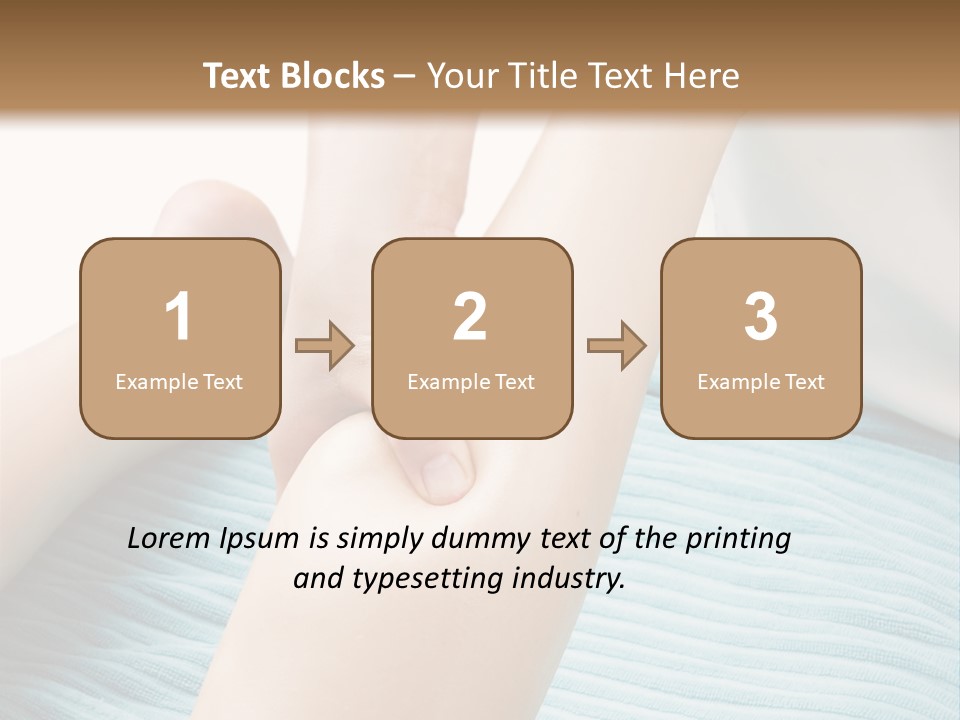 A Detail Image Of A Female Leg Being Massaged. PowerPoint Template