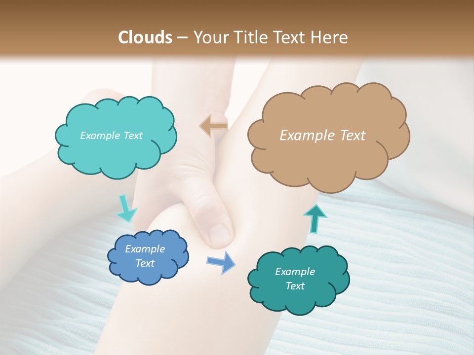 A Detail Image Of A Female Leg Being Massaged. PowerPoint Template