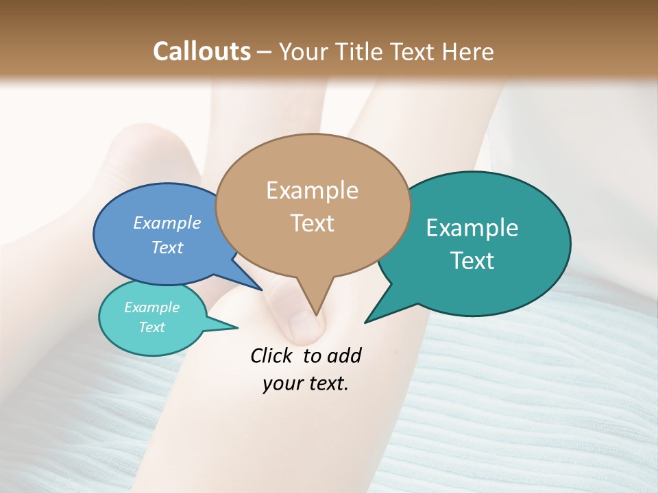 A Detail Image Of A Female Leg Being Massaged. PowerPoint Template