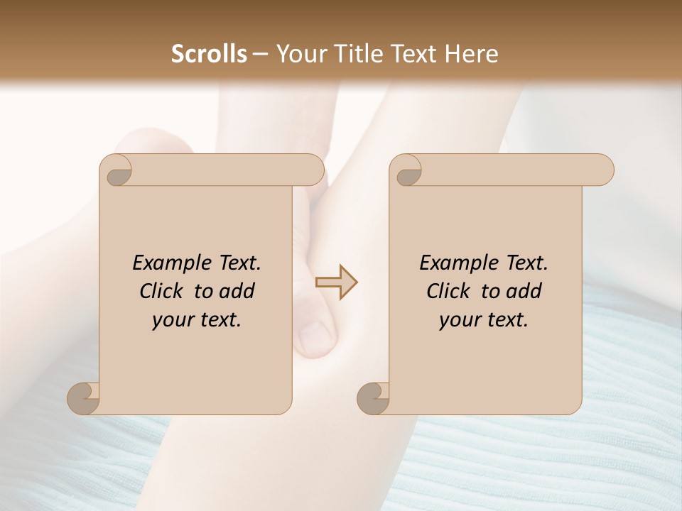 A Detail Image Of A Female Leg Being Massaged. PowerPoint Template