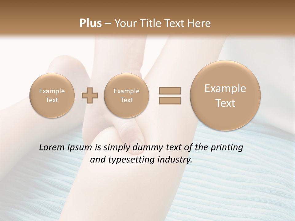 A Detail Image Of A Female Leg Being Massaged. PowerPoint Template