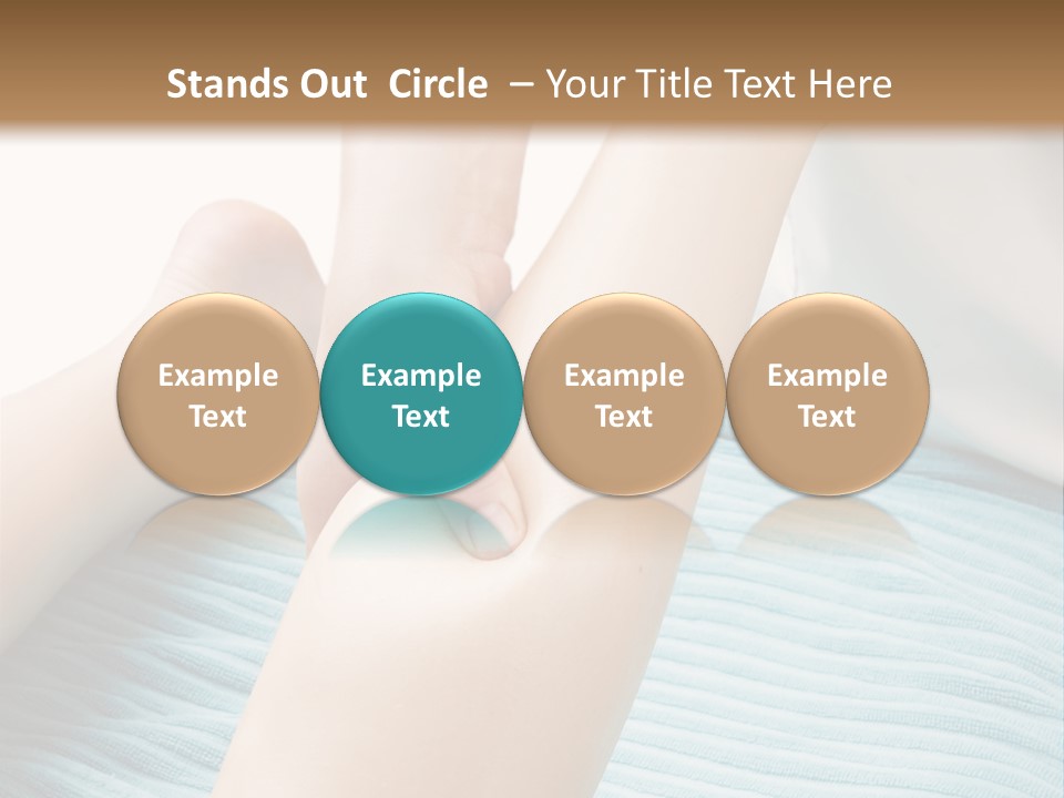 A Detail Image Of A Female Leg Being Massaged. PowerPoint Template