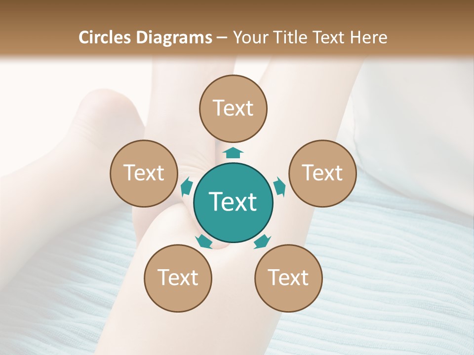 A Detail Image Of A Female Leg Being Massaged. PowerPoint Template
