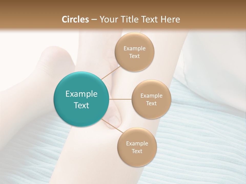 A Detail Image Of A Female Leg Being Massaged. PowerPoint Template