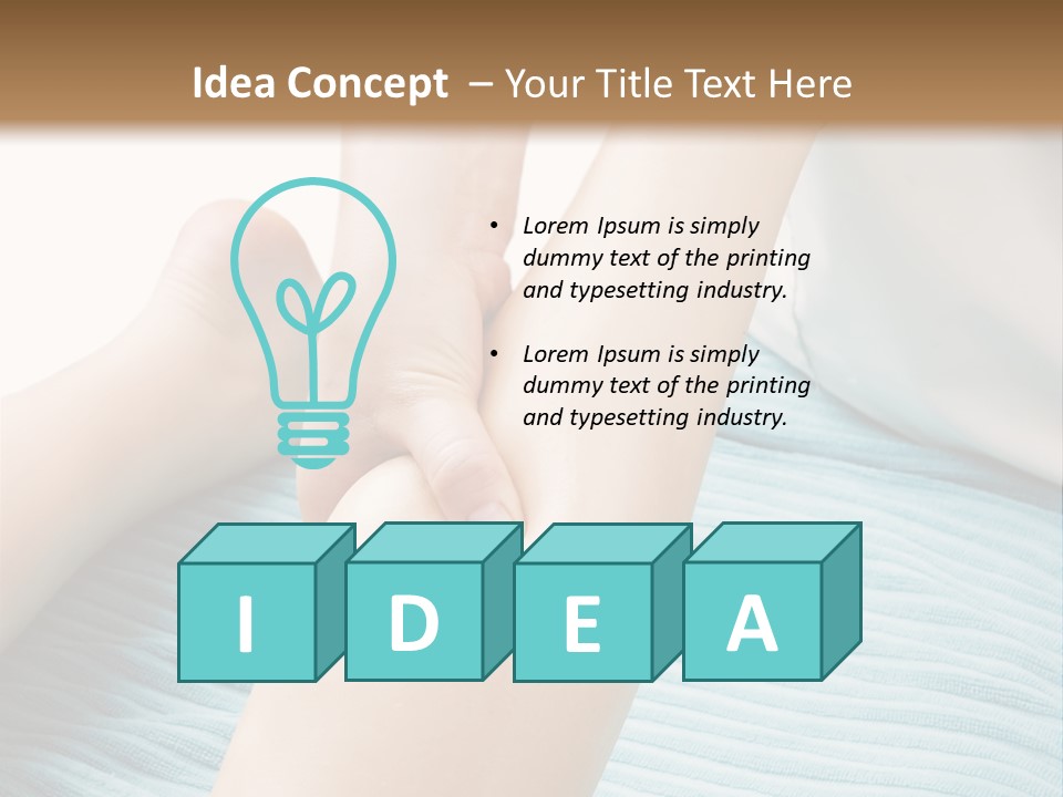 A Detail Image Of A Female Leg Being Massaged. PowerPoint Template