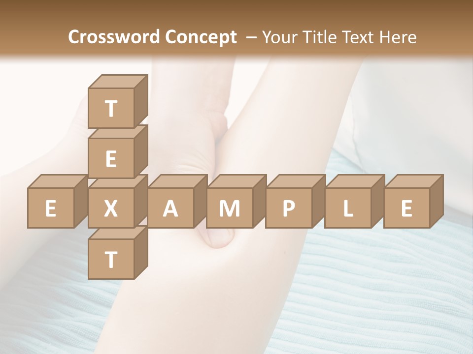 A Detail Image Of A Female Leg Being Massaged. PowerPoint Template