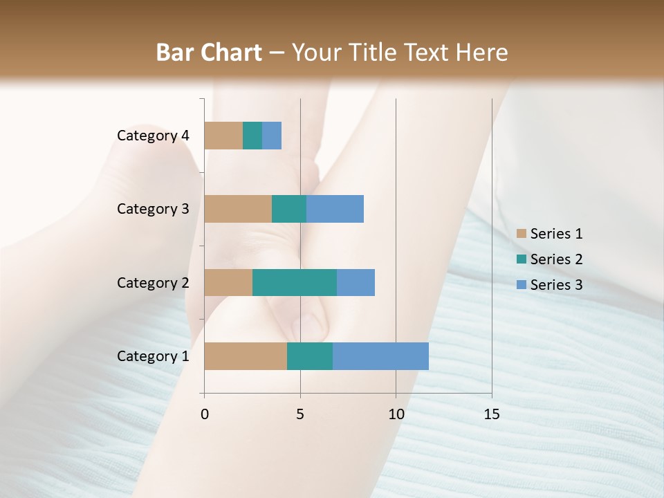 A Detail Image Of A Female Leg Being Massaged. PowerPoint Template