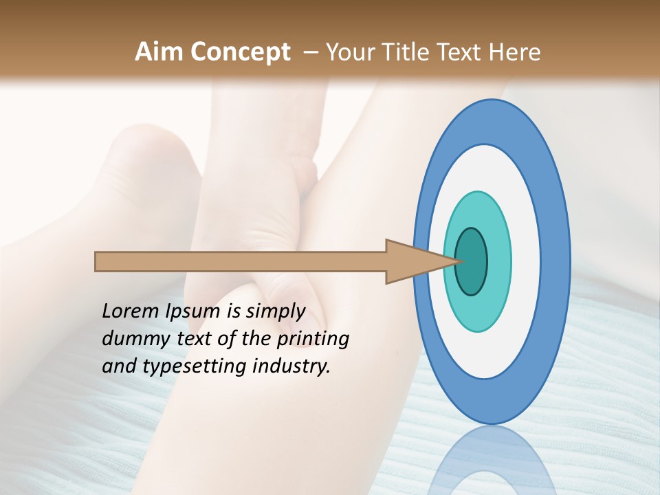 A Detail Image Of A Female Leg Being Massaged. PowerPoint Template