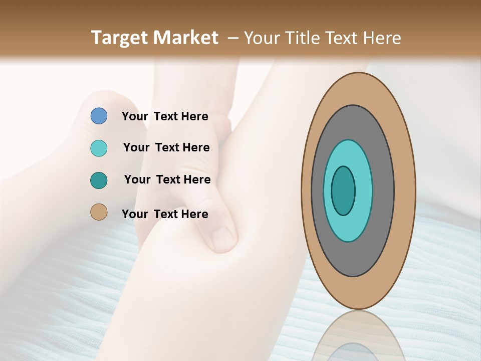 A Detail Image Of A Female Leg Being Massaged. PowerPoint Template