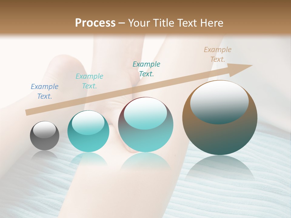 A Detail Image Of A Female Leg Being Massaged. PowerPoint Template