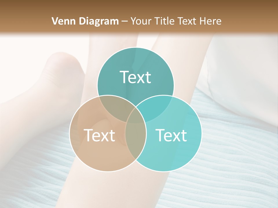 A Detail Image Of A Female Leg Being Massaged. PowerPoint Template