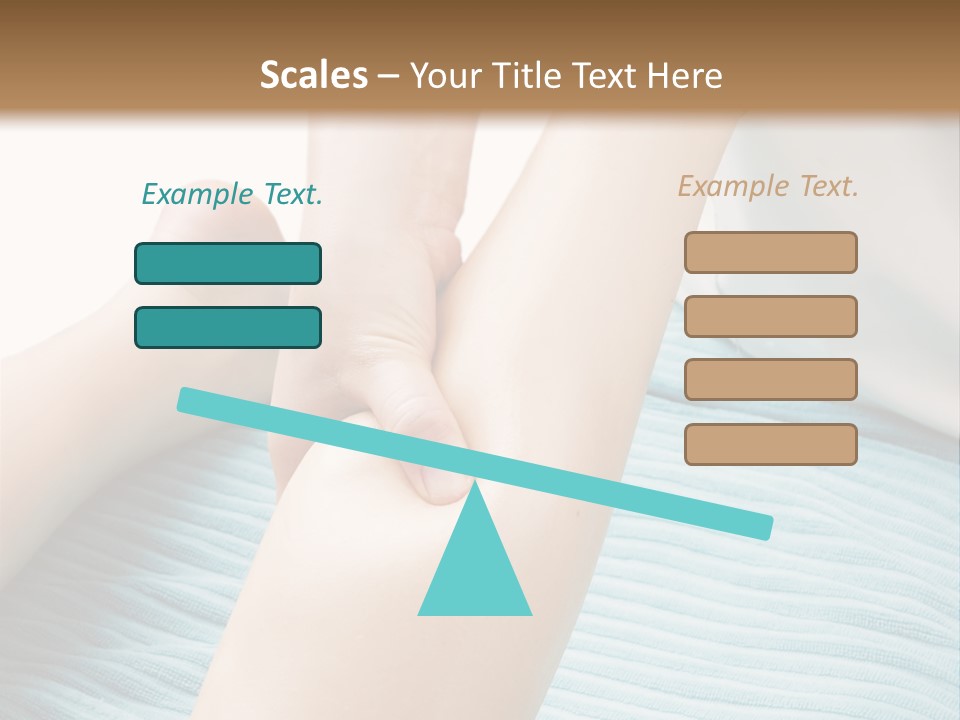 A Detail Image Of A Female Leg Being Massaged. PowerPoint Template