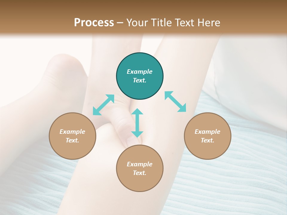 A Detail Image Of A Female Leg Being Massaged. PowerPoint Template