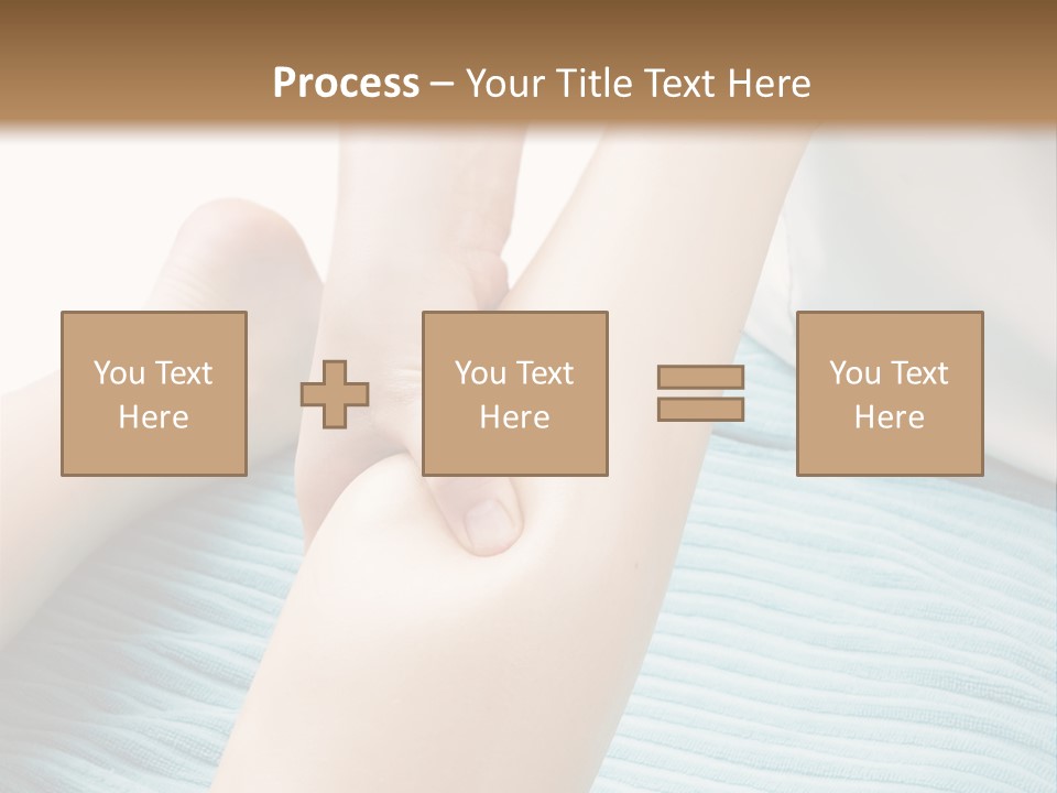 A Detail Image Of A Female Leg Being Massaged. PowerPoint Template