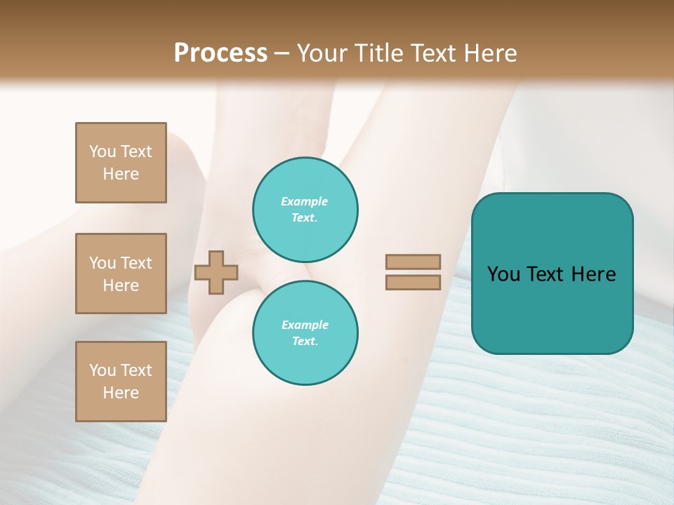 A Detail Image Of A Female Leg Being Massaged. PowerPoint Template