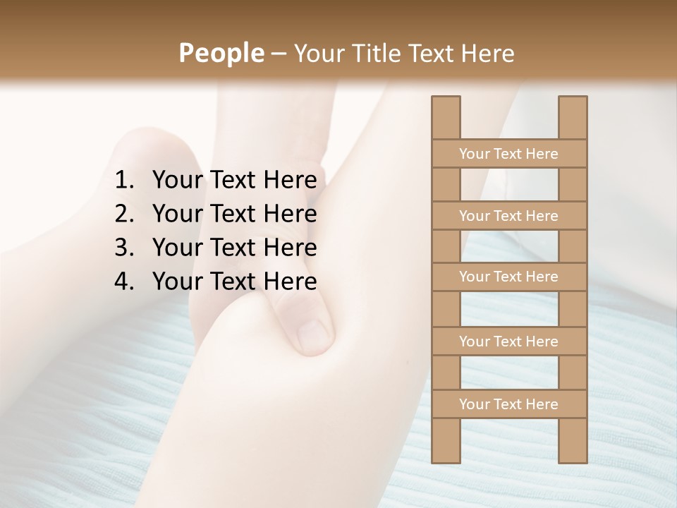 A Detail Image Of A Female Leg Being Massaged. PowerPoint Template