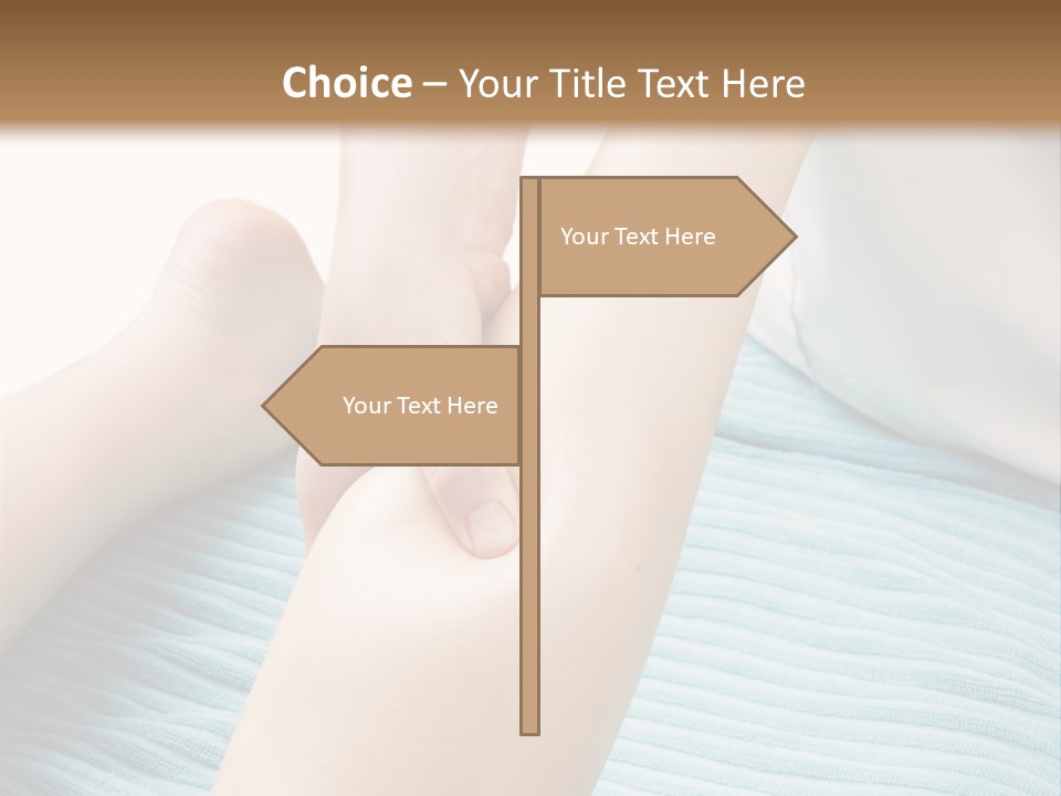 A Detail Image Of A Female Leg Being Massaged. PowerPoint Template