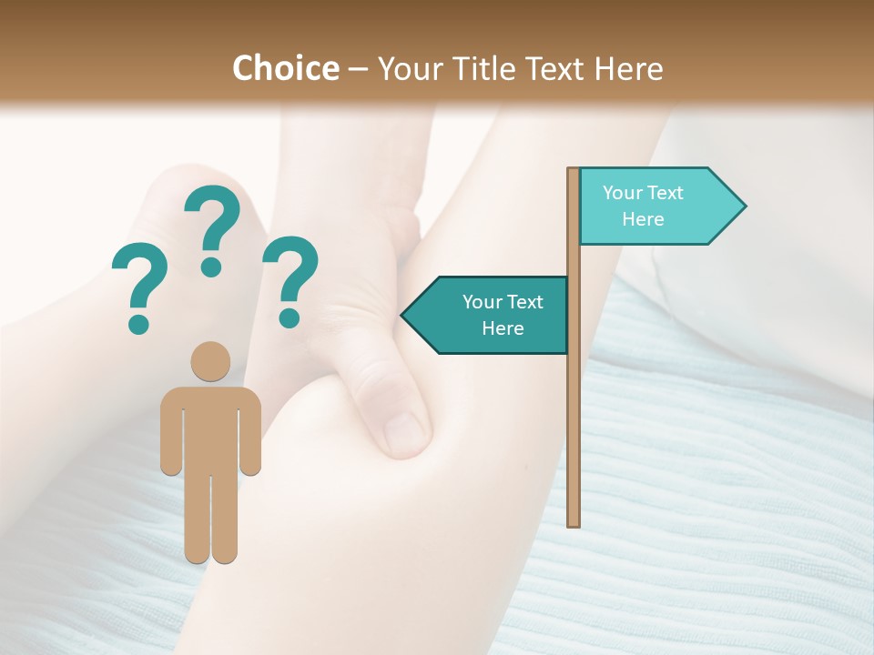 A Detail Image Of A Female Leg Being Massaged. PowerPoint Template