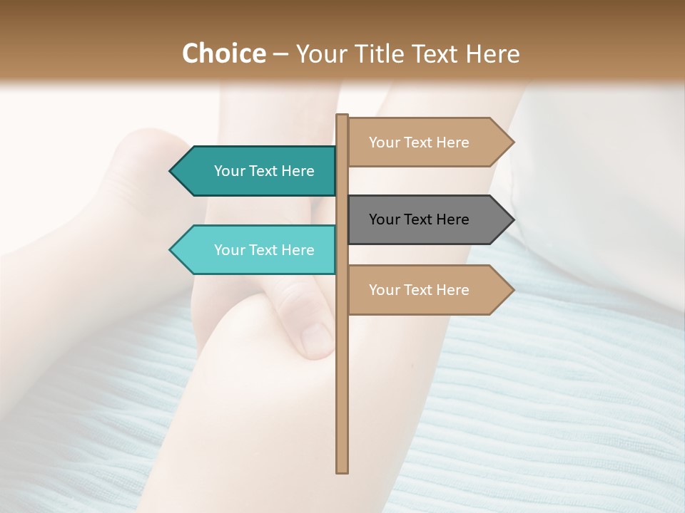 A Detail Image Of A Female Leg Being Massaged. PowerPoint Template