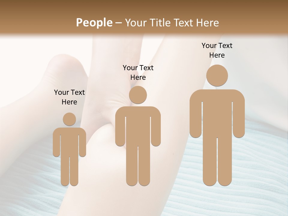 A Detail Image Of A Female Leg Being Massaged. PowerPoint Template