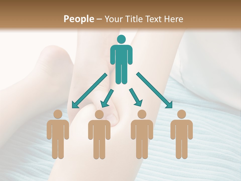 A Detail Image Of A Female Leg Being Massaged. PowerPoint Template