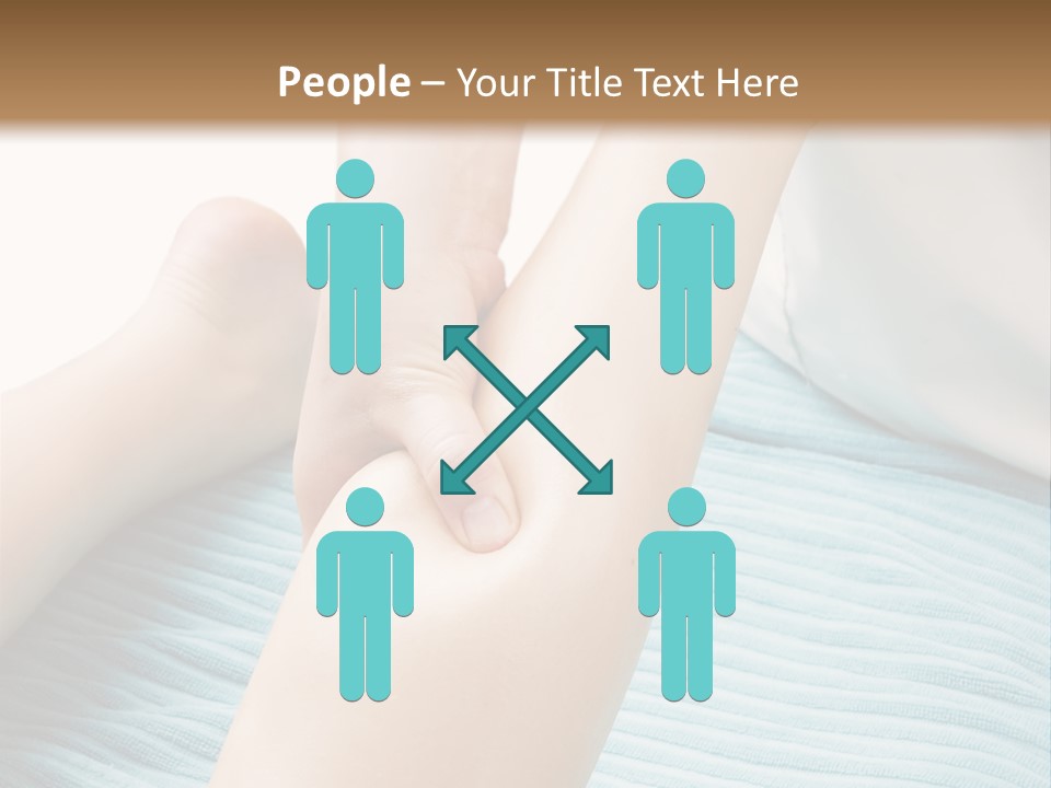 A Detail Image Of A Female Leg Being Massaged. PowerPoint Template