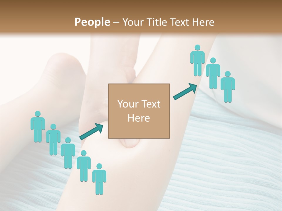 A Detail Image Of A Female Leg Being Massaged. PowerPoint Template