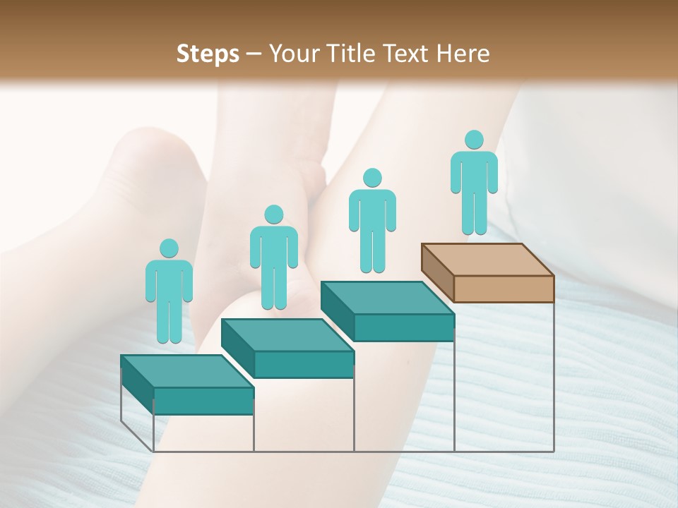 A Detail Image Of A Female Leg Being Massaged. PowerPoint Template