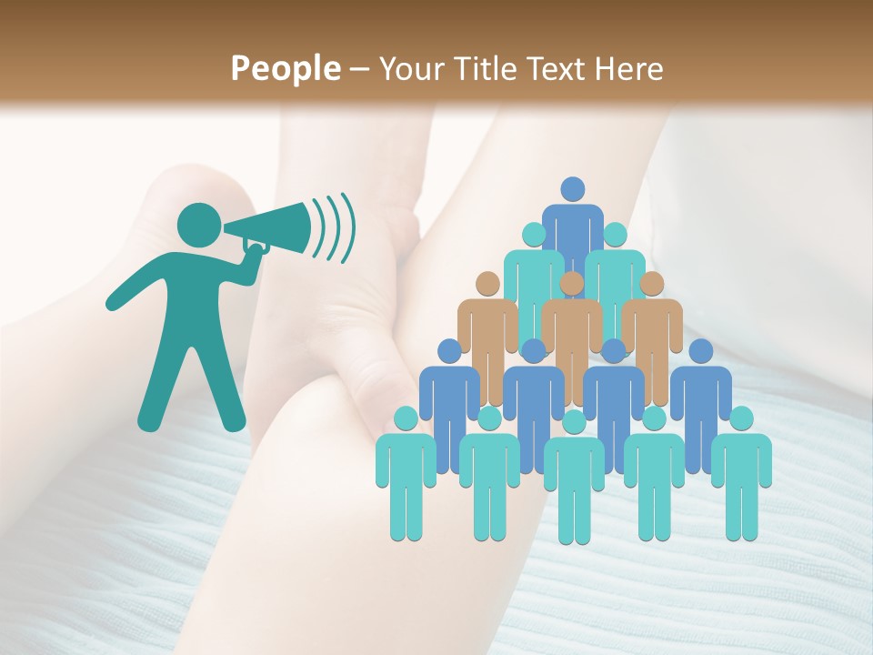 A Detail Image Of A Female Leg Being Massaged. PowerPoint Template