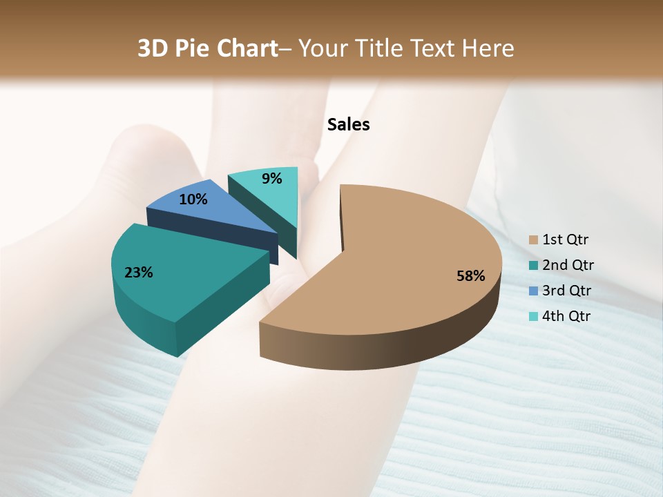 A Detail Image Of A Female Leg Being Massaged. PowerPoint Template