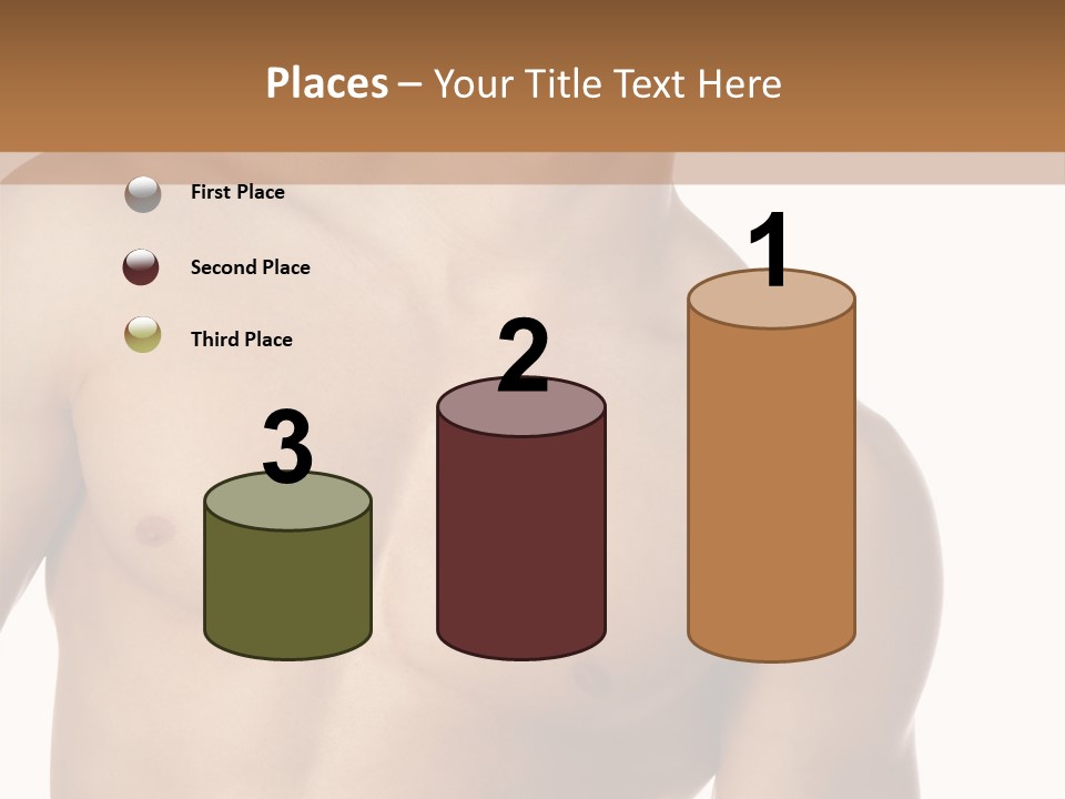 Pretty Blond Businesswoman Sitting In The Bar And Working PowerPoint Template