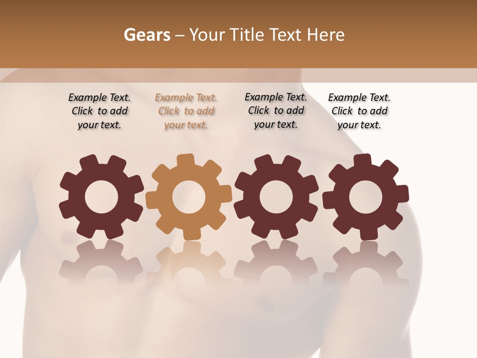 Pretty Blond Businesswoman Sitting In The Bar And Working PowerPoint Template