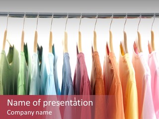 Clothes Hanger With T-Shirt PowerPoint Template