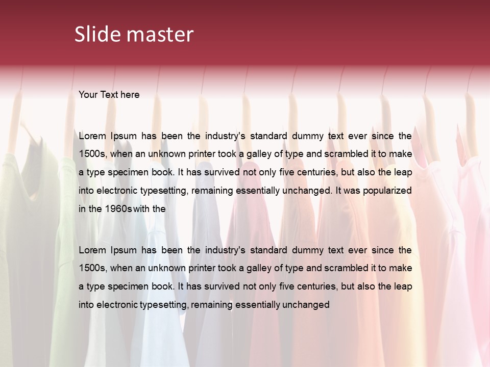 Clothes Hanger With T-Shirt PowerPoint Template