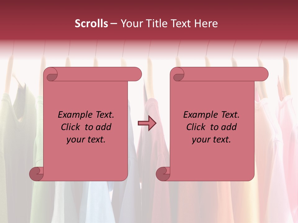 Clothes Hanger With T-Shirt PowerPoint Template