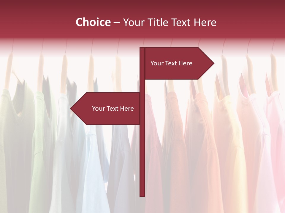 Clothes Hanger With T-Shirt PowerPoint Template