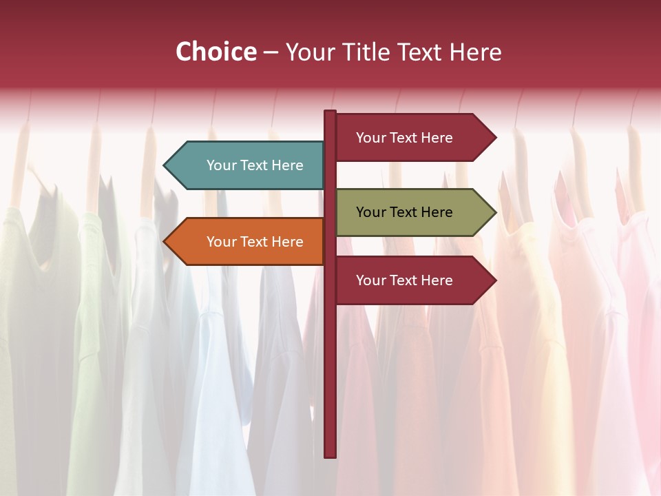 Clothes Hanger With T-Shirt PowerPoint Template