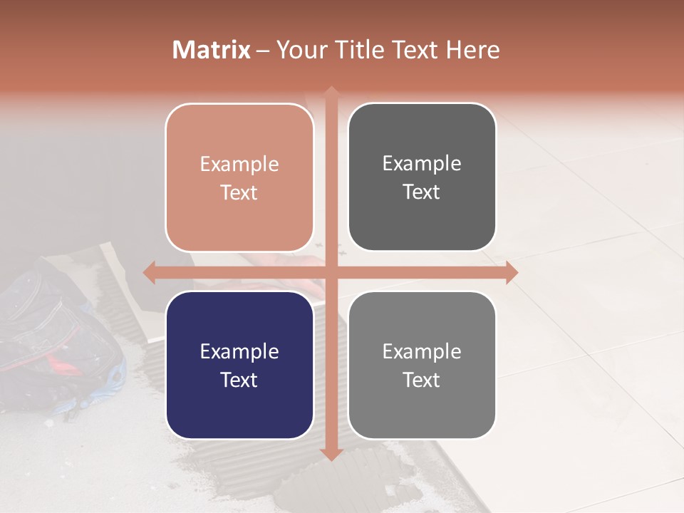 Man Installs Ceramic Tile PowerPoint Template