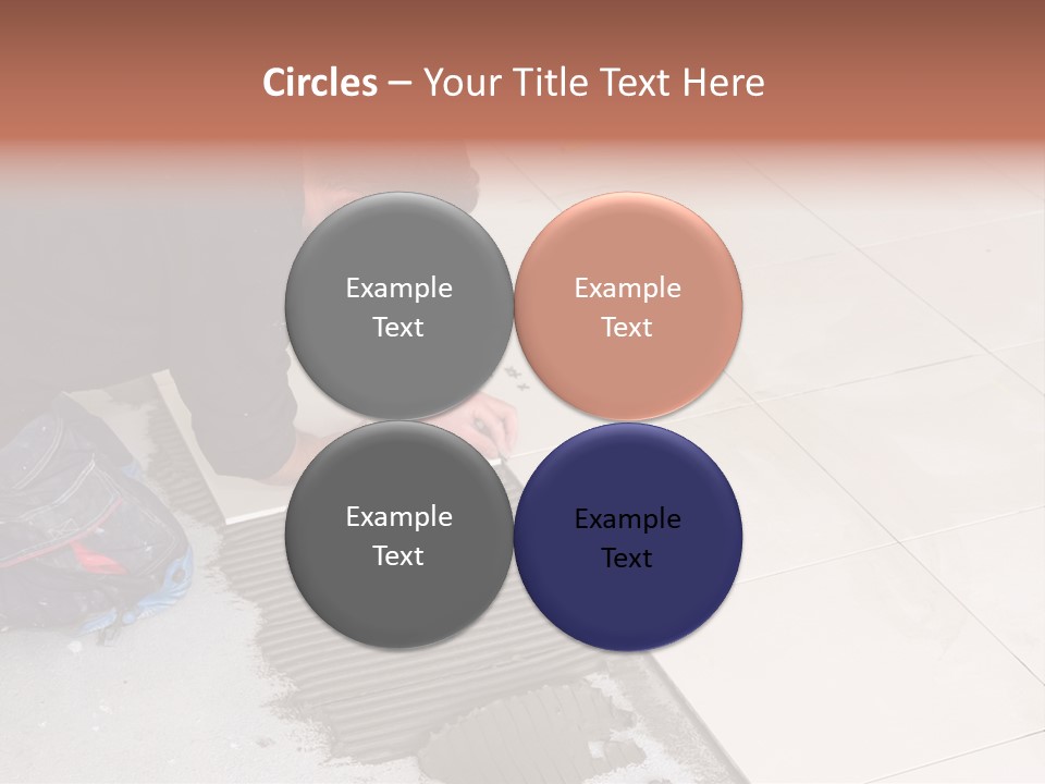 Man Installs Ceramic Tile PowerPoint Template