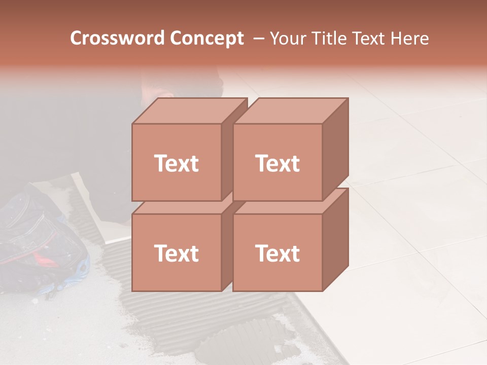 Man Installs Ceramic Tile PowerPoint Template