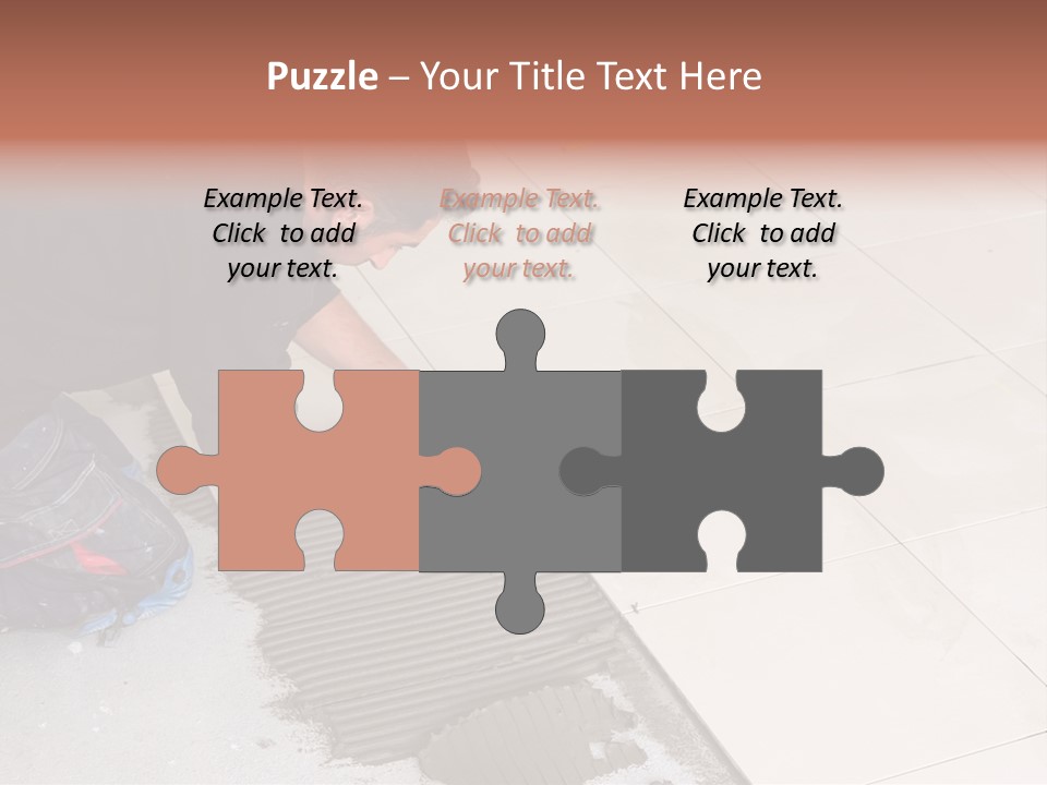 Man Installs Ceramic Tile PowerPoint Template