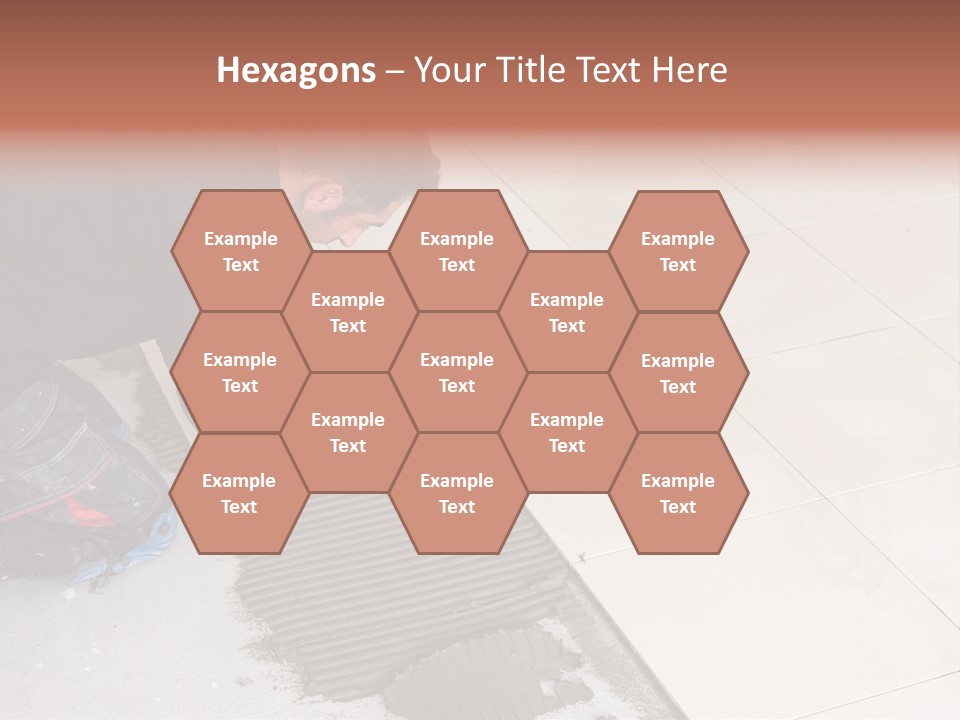 Man Installs Ceramic Tile PowerPoint Template